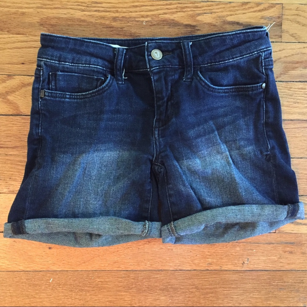 Denim low rise shorts